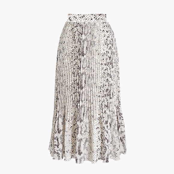 J. Crew Dresses & Skirts - J.CREW Animal-print pleated midi skirt